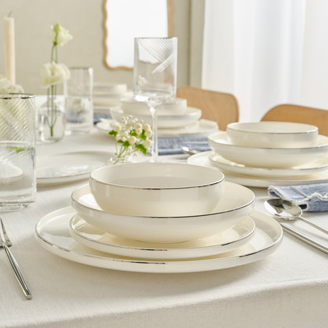 Karaca Red Carpet Collection Stream Bone Merope 53-delige 12-persoons Serviesset Platina