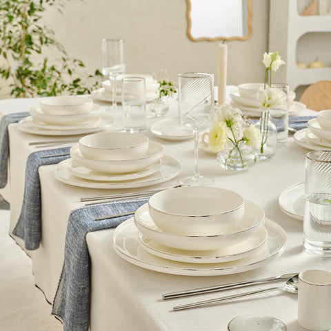 Karaca Red Carpet Collection Stream Bone Merope 53-delige 12-persoons Serviesset Platina