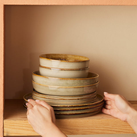 Karaca Earthy Reactive 52-delige 12-persoons Serviesset