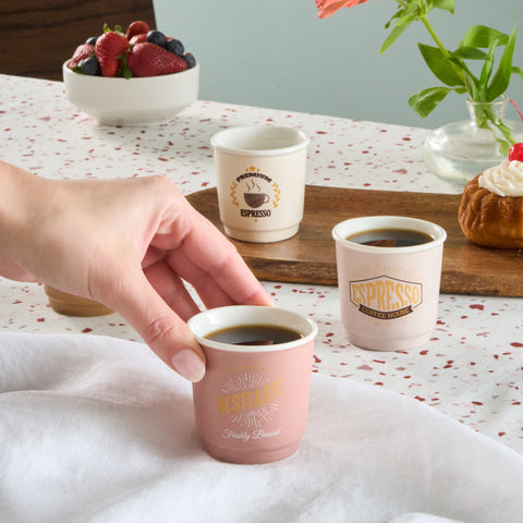 Karaca Monet Soft Espressokopjes-Set, 4 Personen, 4-delig, 90 ml