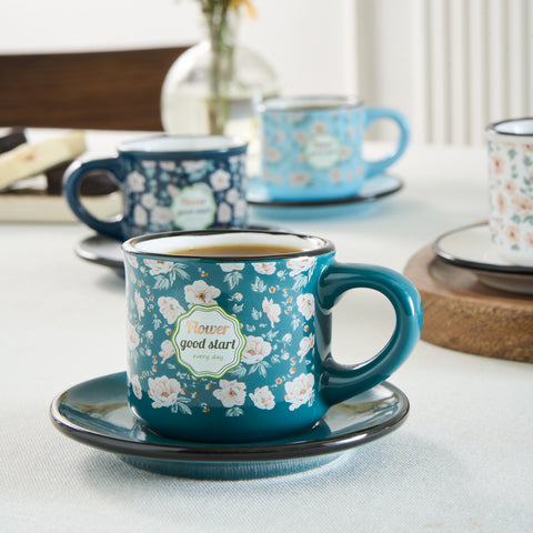 Karaca Monet Espressokopjes-Set voor 4 Personen, 60 ml, 8-delig