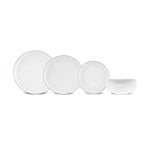 Karaca Stream Bone China Hole Goud 24-delige Serviesset voor 6 Personen, Multi
