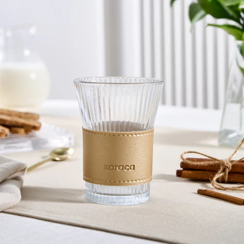 Karaca Leder Cool Touch Latte Glass 210 ml Gold