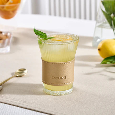 Karaca Leder Cool Touch Latte Glass 210 ml Gold