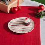 Karaca New Year Kokina Groene Gestippelde Taartbord 20,5 cm