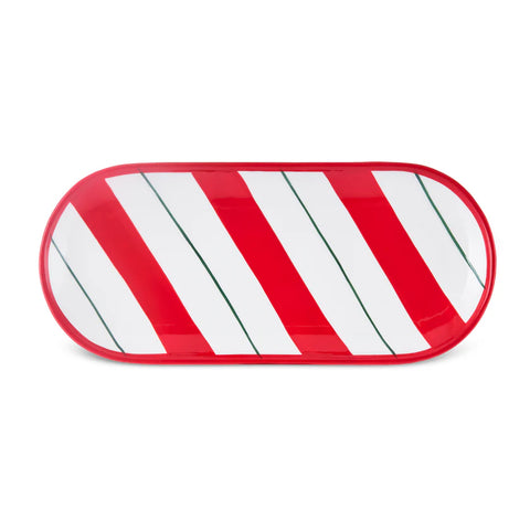 Karaca New Year 25 Candy Stripe Bord, 28 cm