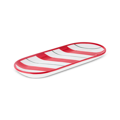 Karaca New Year 25 Candy Stripe Bord, 28 cm