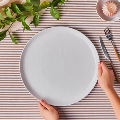 Karaca Epsilon White Serving Plate, 35.5 cm