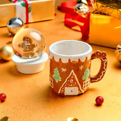 Karaca New Year Christmas Ginger – Sneeuwbal Mok 340 ml