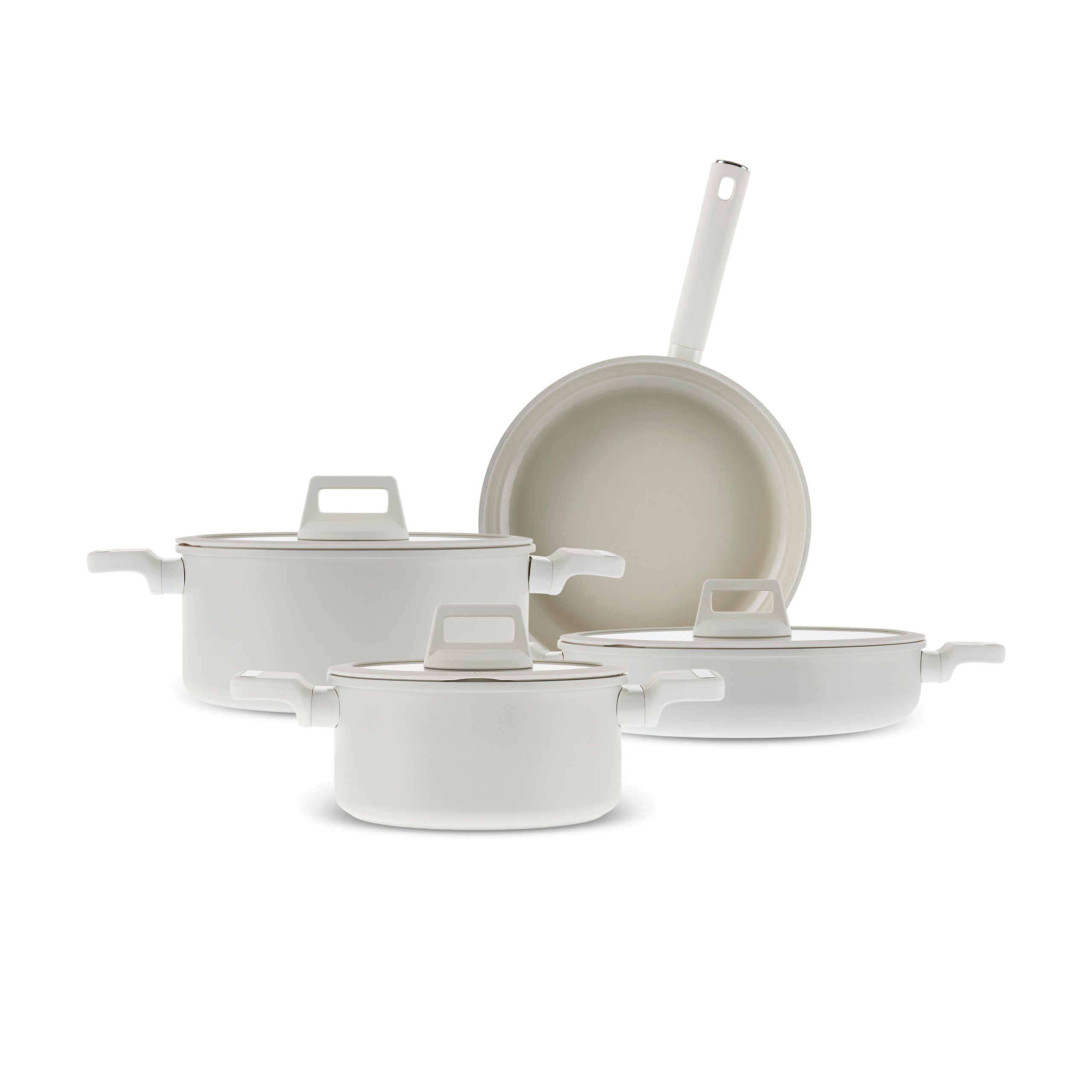 Set vase de gatit Karaca Swiss Crystal Valenti, 7 piese, ceramica, compatibil inductie
