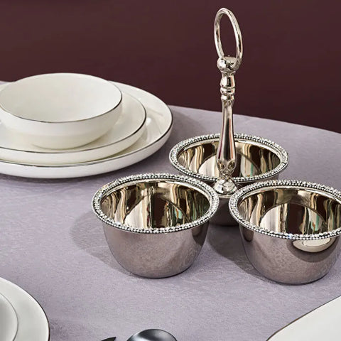 Karaca Home Majesty 3-Piece Snack Bowl Set