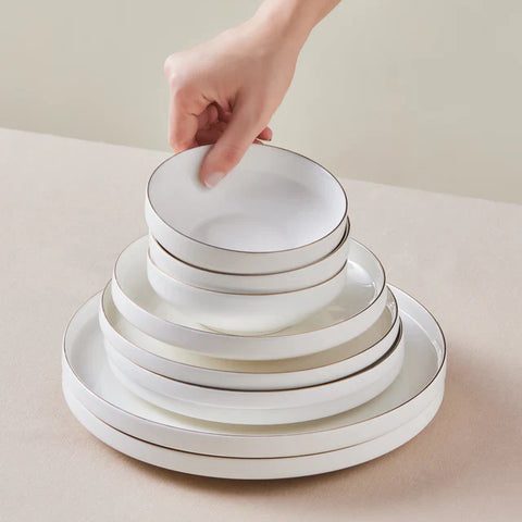 Karaca Streamline New Saturn V2 Gold Serviesset voor 6 Personen, 24-delig