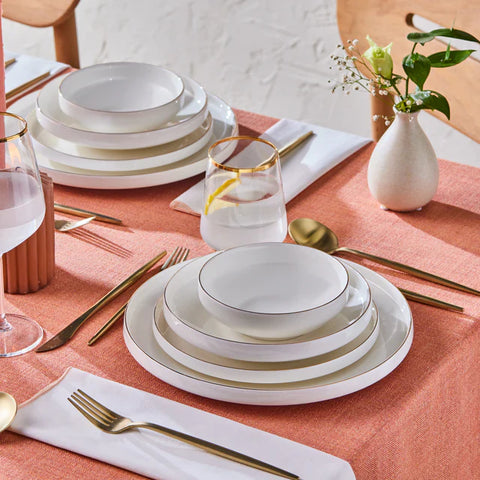 Karaca Streamline New Saturn V2 Gold Serviesset voor 6 Personen, 24-delig