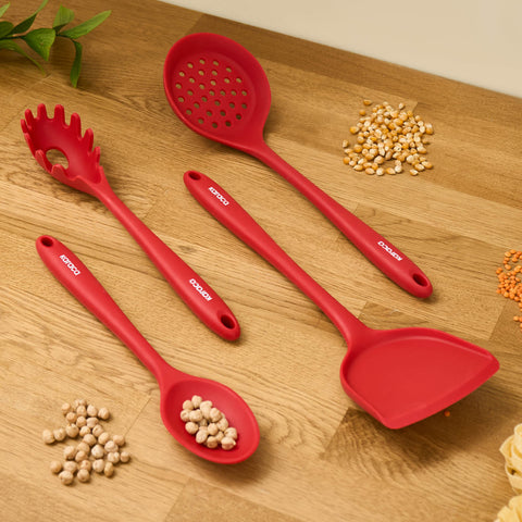 Karaca Sakura 4-Piece Serving Set Red  