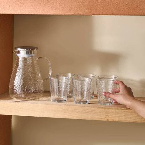 Karaca Luminous 7 Piece Glass Set Transparent