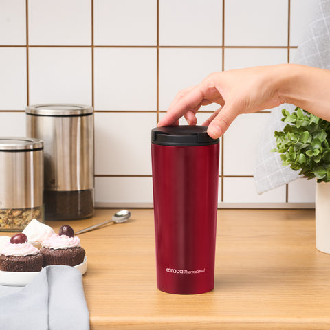 Karaca Sheeny Leakproof Stainless Steel Thermos Bottle 450 ml – Red