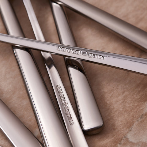 Karaca Serena 84-Piece Stainless Steel Cutlery Set for 12 People, Silver