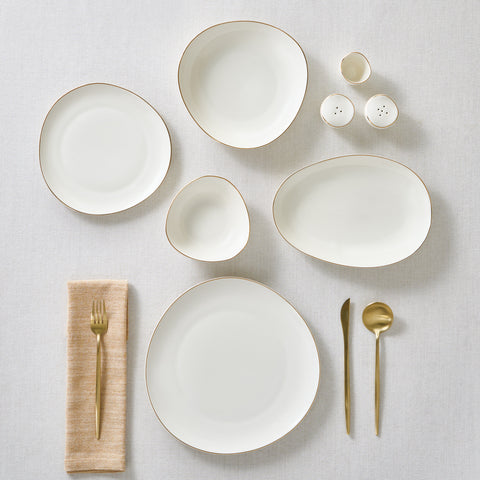 Karaca Stream Bone Middle 53-delige Eetserviesset voor 12 Personen Goud