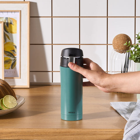 Karaca Pluton Roestvrijstalen Lekkagevrije Thermos 350 ml Saliegroen