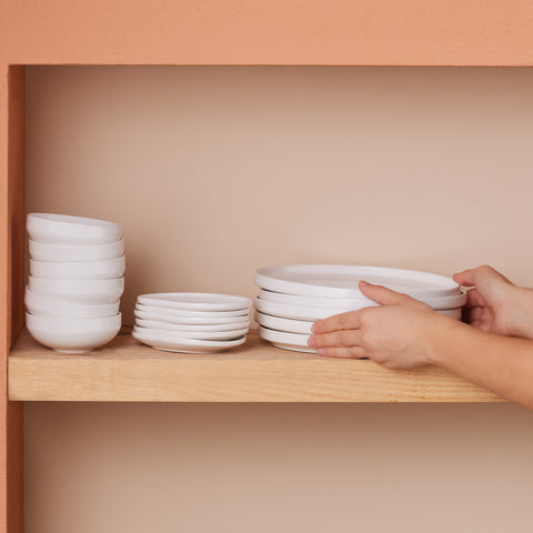 Karaca Stream Bone Meridian 34-Piece Breakfast Set for 6 People – White