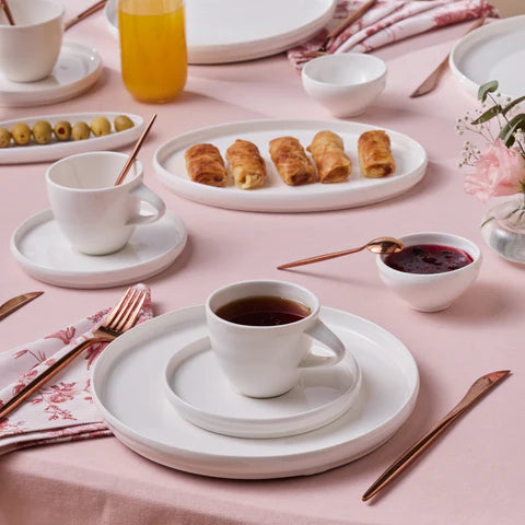 Karaca Stream Bone Sunset 34-Piece Breakfast Set For 6 Persons, Gold