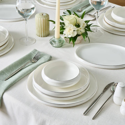 Karaca Stream Bone Sunset Platina 53-delige Dinnerset voor 12 Personen