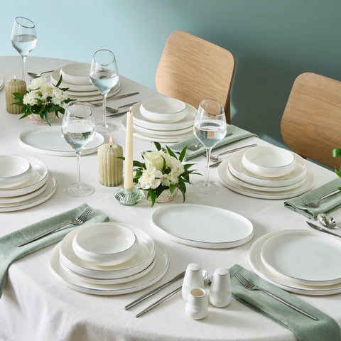 Karaca Stream Bone Sunset Platina 53-delige Dinnerset voor 12 Personen