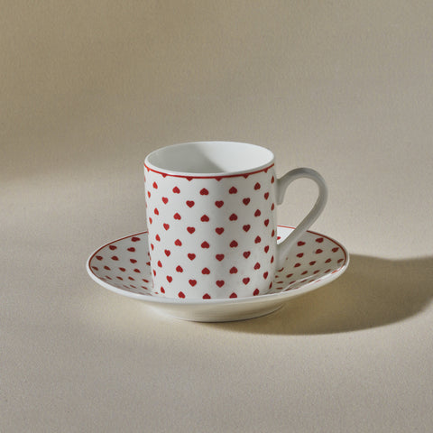 Karaca Sweet Love 2-Person Coffee Cup Set 90 ml  