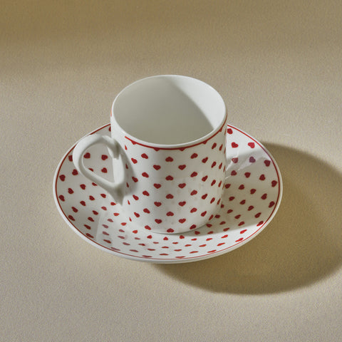 Karaca Sweet Love 2-Person Coffee Cup Set 90 ml  