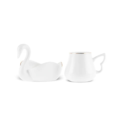 Karaca Swan Coffee Cup Set for 6 People