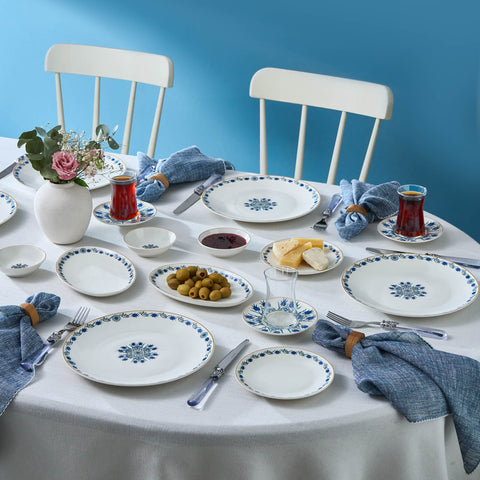 Karaca Bone China İznik 26-delig serveerset voor 6 personen, Multi