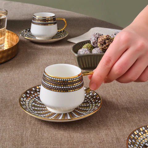 Karaca Belgin 6-Person Coffee Cup Set, 90 Ml