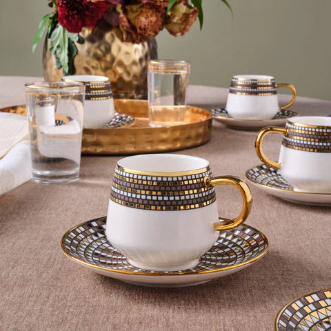 Karaca Belgin 6-Person Coffee Cup Set, 90 Ml