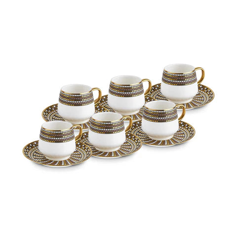 Karaca Belgin 6-Delig Koffiekopjes Set, 90 Ml