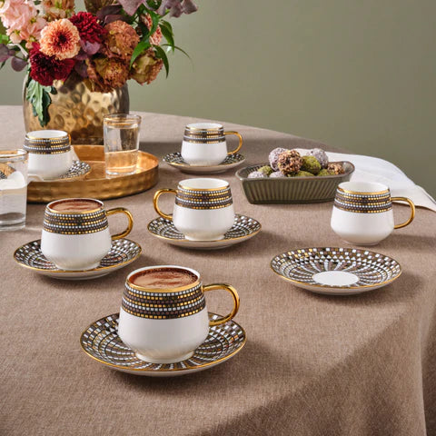 Karaca Belgin 6-Person Coffee Cup Set, 90 Ml