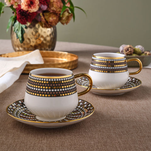 Karaca Belgin Tea Cup Set for 2 People, 220 ml