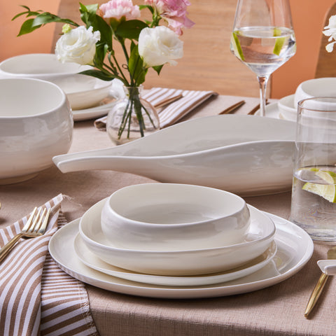 Karaca Earth Collection Clay 55-Piece Dinner Set for 12 People Winner of the Red Dot Design Award