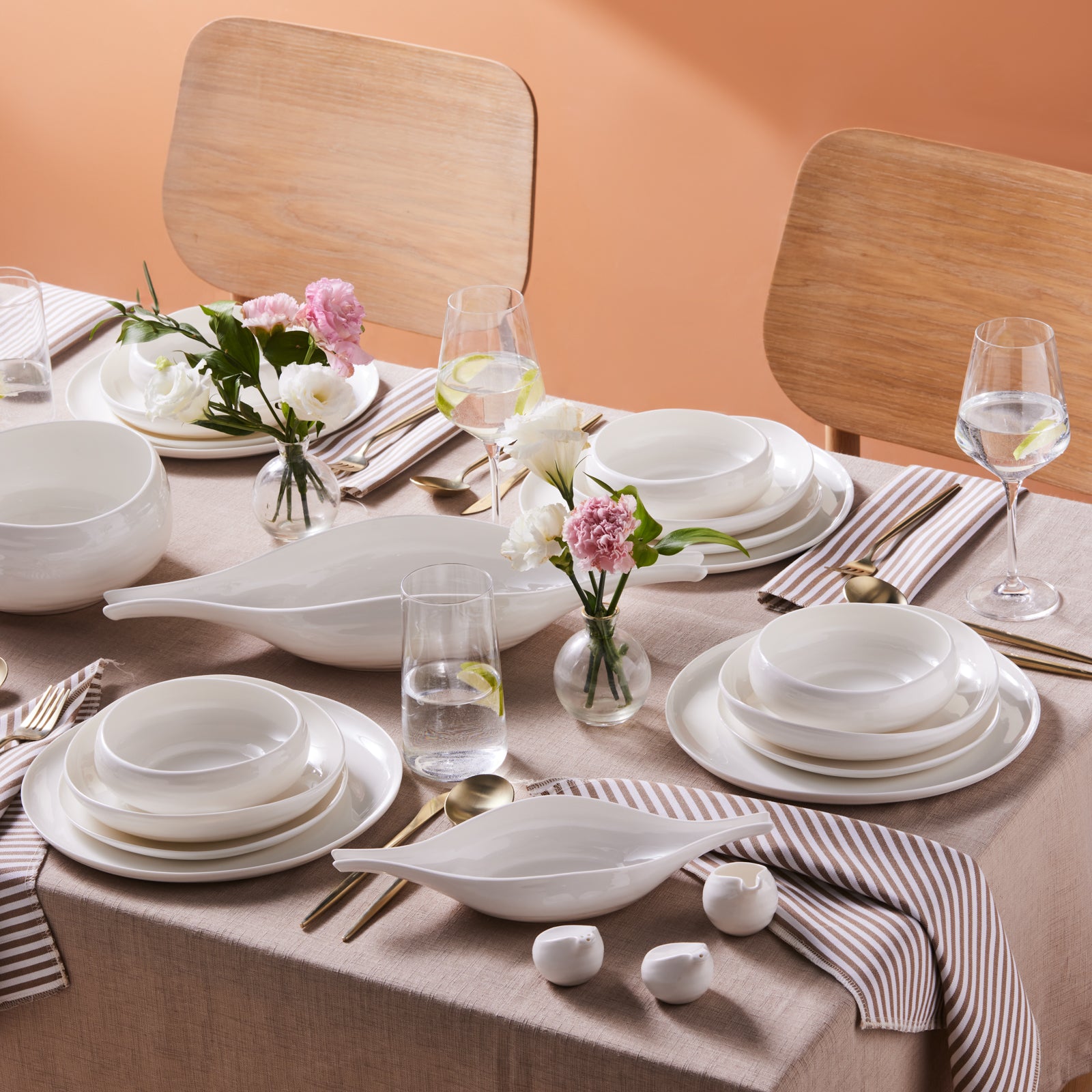 Karaca Earth Collection Clay 55-Piece Dinner Set for 12 People