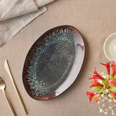 Karaca New Black Galactic 30 cm Serveerplank