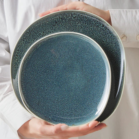 Karaca Earth Collection New Galactic Oscar Reactive Glaze 55-delige Serviesset voor 12 Personen, Multi