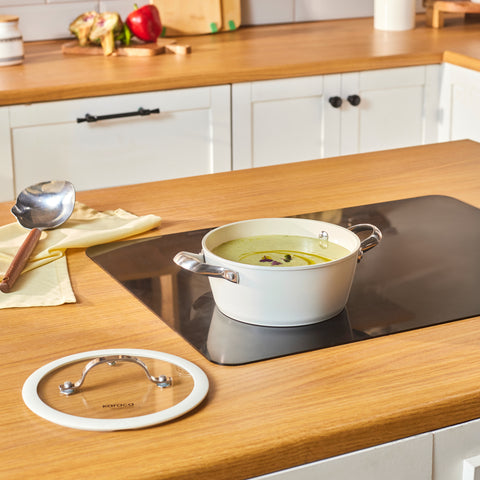 Karaca Swiss Crystal Almond Cream, Keramische Potten, 18cm