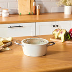 Karaca Swiss Crystal Almond Cream, Keramische Potten, 20cm