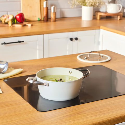 Karaca Swiss Crystal Almond Cream, Keramische Potten, 20cm