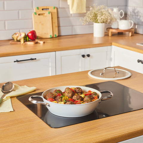 Karaca Swiss Crystal Almond Cream, Keramische Potten, 26cm