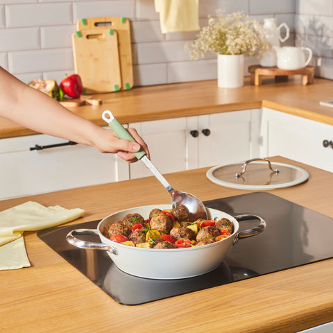 Karaca Swiss Crystal Almond Cream, Keramische Potten, 26cm