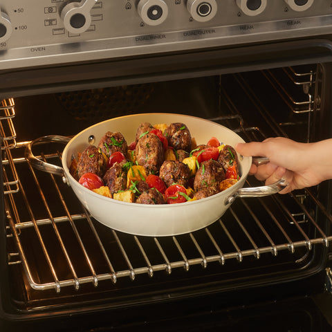 Karaca Swiss Crystal Almond Cream, Keramische Potten, 26cm