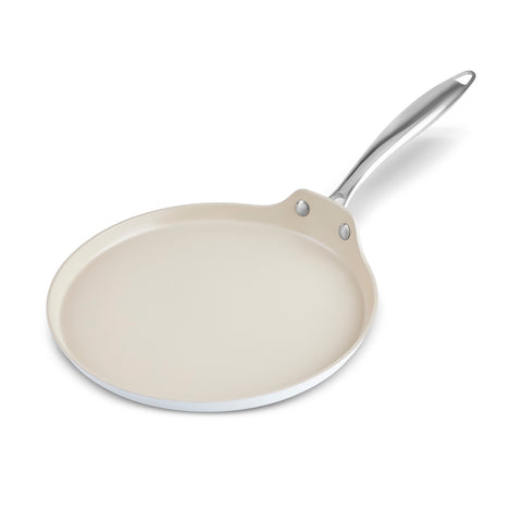 Karaca Swiss Crystal Almond Cream, Pancake Pan, 25cm
