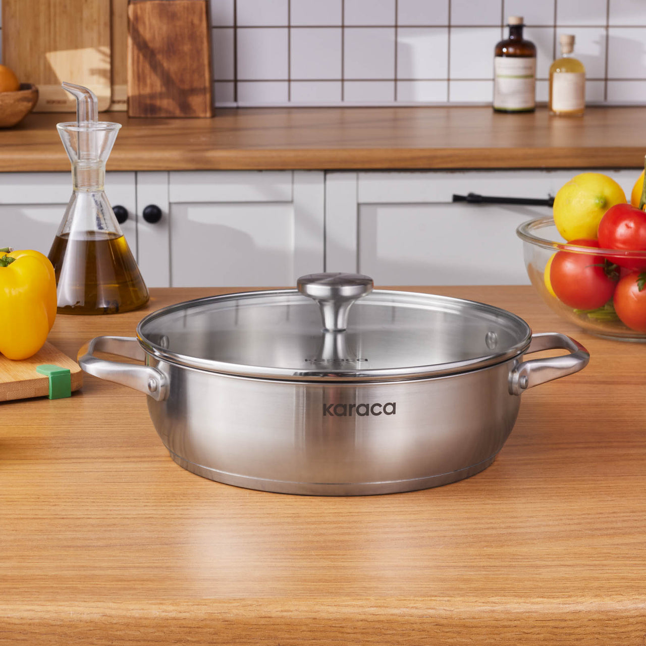Shallow Steel Karaca Elite, Steel Shallow Casserole, 26cm, 3.4L – Karaca Netherlands
