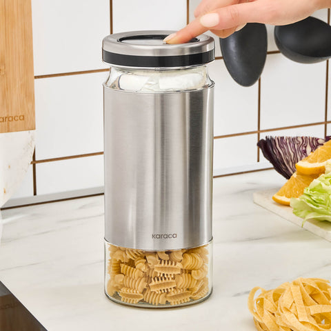 Karaca Stellum, storage jar, 1210 ml, stainless steel
 