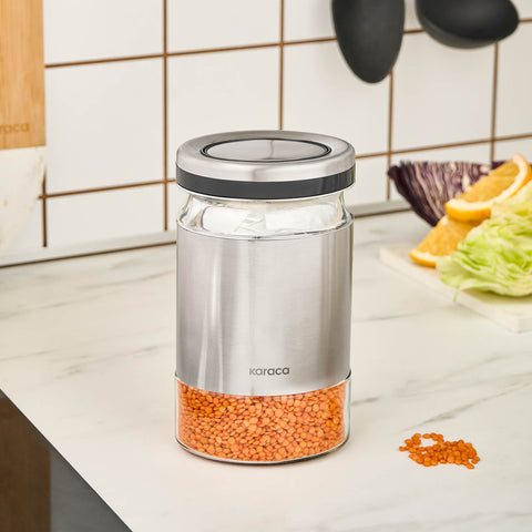 Karaca Stellum, Storage Jar, 750ML, Stainless Steel
 